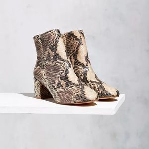 Urban outfitters faux snakeskin ankle boots